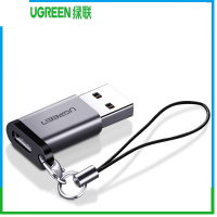 绿联(Ugreen)US276灰色USB3.0转Type-C母转接头 铝外壳2个起订
