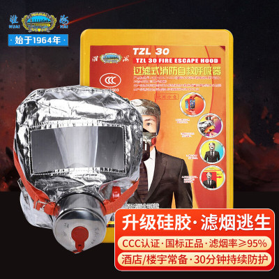 淮海 防毒面具防烟面罩消防面具火灾逃生面具家用3C认证 硅胶升级版 TZL30
