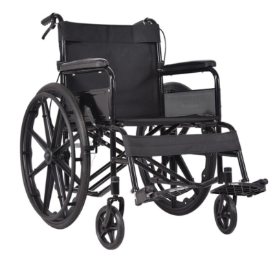 欧瑞博(orvibo) 手动轮椅 轻便老人轮椅车老年人助行器 黑色高弹布一体轮 实心胎
