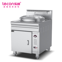 乐创(lecon)商用煮面炉 不锈钢单头燃气方形汤粉炉下面机