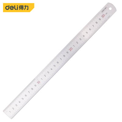 得力(deli)DL8030 钢直尺不锈钢刻度尺 30CM 5个起订