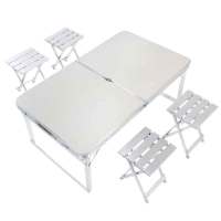 汉乐美途 HL-0210折叠桌椅户外桌椅便携烧烤野餐桌铝合金折叠餐桌椅 折叠桌椅套装