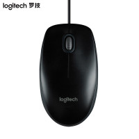罗技 Logitech M100r 有线鼠标 大手鼠标 笔记本电脑办公鼠标 对称鼠标 黑色