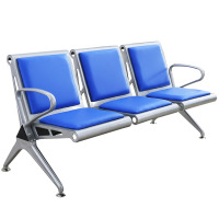 田珍 排椅三人位 不锈钢 蓝色 3人位/组 计量单位:组