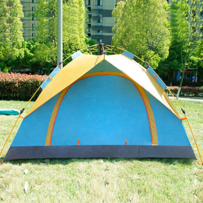 何大屋户外防水野营帐篷公园休闲大空间防风防雨搭建双人搭建天蓝色HDW1509