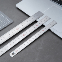 得力(deli)不锈钢尺/塑料直尺子测量绘图刻度尺子办公用品8463不锈钢30cm