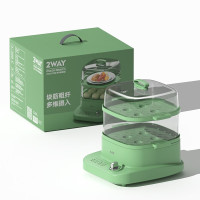 都市太太(Dstt)艾维·多功能电蒸料理锅二层多功能 绿色