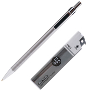 得力 S713 学生自动铅笔套装 (笔+铅芯) 笔杆银色 0.5mm