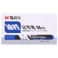 晨光(M&G)文具M01单头蓝色记号笔 油性马克笔 物流笔标记大头笔 10支/盒 3盒装 APMY2204