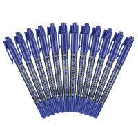 晨光(M&G)办公记号笔蓝色油性笔防水不易掉色物流笔双头记号笔 MG2130B 蓝 12支/盒