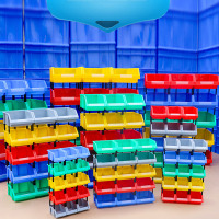 竹小白 零件盒螺丝盒工具盒400*250*160 蓝色