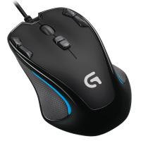 罗技(G)G300s 游戏鼠标 网游光电鼠标 电子竞技电脑有线宏 APEX 吃鸡鼠标 黑色