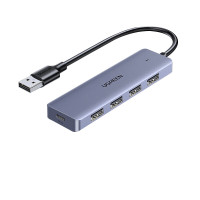 绿联 USB3.0分线器 高速4口HUB扩展坞多接口转换器深空灰 CM219 50985