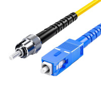 山泽 电信级铠装光纤跳线SC-ST单模单芯环保尾纤缆 20米 KG0-SCST20