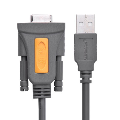 绿联USB转RS232串口转接线 DB9针公对母连接线转换器 1.5米20201