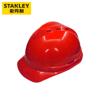 史丹利ST1120 V型ABS安全帽 红色 1120CN-RE透气款防砸抗冲击头盔