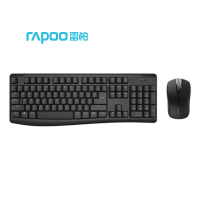 雷柏(Rapoo) X1800Pro 防泼溅 键盘鼠标套装 (单位:套) 黑色