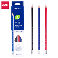 得力(deli)58108铅笔 混色/HB 高级书写铅笔 12支/盒