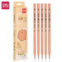 得力(deli)S910铅笔 原木色/HB 书写铅笔 12支/盒