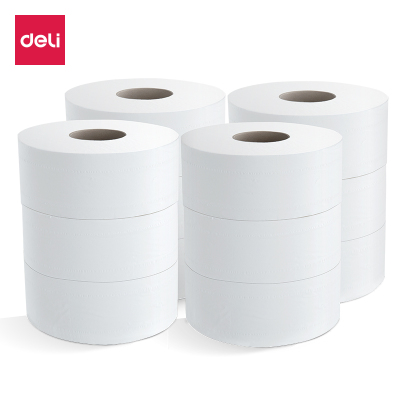得力(deli)WP2240-01卫生纸 240米/两层 盘式卫生纸 12卷/箱