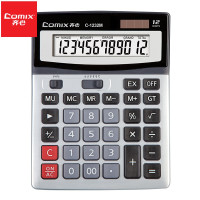 齐心(COMIX) C-1232M 计算器 大台 全能办公 银 /台