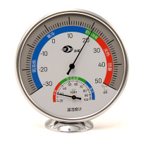 沈拓温湿度计家用室内精准高精度干湿度计工业大棚指针式温度计 白色G2020B1