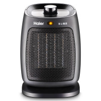 海尔(Haier)取暖器家用电暖风机卧室小型电暖气节能省电热风机台式 黑色HN1804