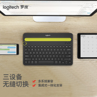 罗技 K480 键盘 蓝牙键盘 办公键盘 女性 便携 超薄键盘 笔记本键盘 黑色