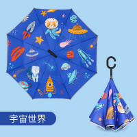 美度儿童反向伞双层卡通中小学生雨伞长柄加大加固防风晴雨伞两用直杆太阳伞M6016