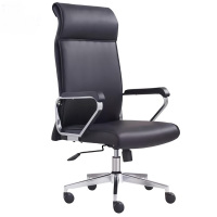 人友 办公椅人体工学电脑椅办公室会议椅 黑色高背转椅