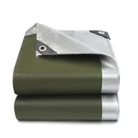 双临 防雨布篷布苫布-20*20米 银绿色 厚度0.3mm 180克/m²配绳