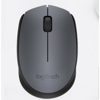 罗技(Logitech)M170鼠标 无线鼠标 办公鼠标 对称鼠标 灰色 带无线2.4G接收器+鼠标垫