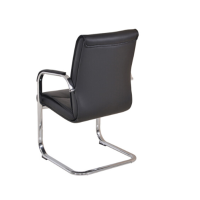 格斯图 办公皮椅靠背弓形电脑椅简约皮椅常规黑色西皮会议椅