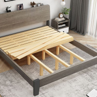 未易 灰橡木色单床+24cm床垫 1350mm*2000mm 框架结构