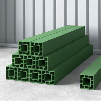 SBPG仓储枕木复合型材回字形枕木垫木军绿色10*10*100cm