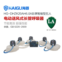 海固(HAI GU) 彩屏智能型 电动送风式长管呼吸器 HG-DHZK20AH6.0A 全面罩5人套装
