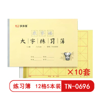 天天练 大字练习簿12格米字格7x7cm TN-0696 米字格中小学生专用书法作业本 5本装(10套)