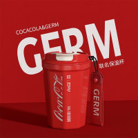 GERM格沵可口可乐联名咖啡杯高颜值大容量男女士保温杯 红色390ML