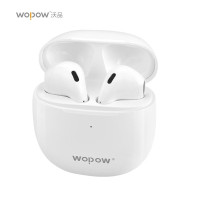 沃品(WOPOW)TWS07真无线蓝牙耳机半入耳式游戏运动适用于苹果安卓手机 白色