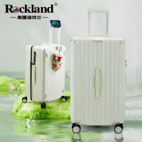 美国Rockland洛克兰USB杯架大容量多功能刹车轮旅游拉杆箱拉链箱 f