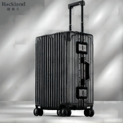 美国洛克兰铝框硬箱拉杆密码行李箱男女学生登机旅行箱子结实耐用 f