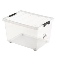 茶花(CHAHUA) 152005 塑料收纳箱66.5*48*40cm (计价单位:个) 透明