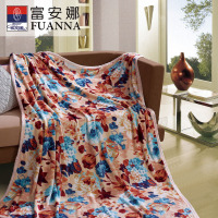 富安娜 (FUANNA)风姿溢彩法兰绒毯 150*200cm 1.5m*2m 如图色.富安娜 床上用品 毛毯单条装