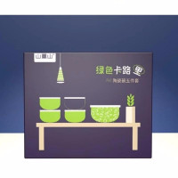 山重山(MOM) 5167绿色卡路里陶瓷碗套装 陶瓷碗*5/套 10套/箱 一箱起订 单套价格