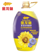 金龙鱼 5L 葵花籽亚麻籽食用植物调和油 物理压榨高油酸食用油 5L/桶 金龙鱼(桶)