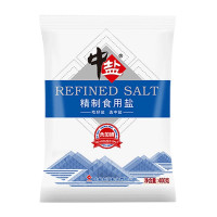 中盐未加碘精制食用盐400g/袋装炒菜火锅鲜美调味1袋
