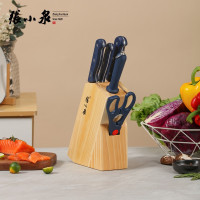 张小泉 D40610100 锋木系列套装 刀具六件套 家用菜刀 水果刀 磨刀棒 厨房剪