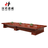 汉诺鑫威新中式会议桌椅条形长桌洽谈桌会议桌长4.5米款1.8米高0.76米常规款