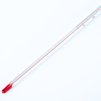 unv 20厘米温度计长0-100℃玻璃棒式红水温度计煤油温度计
