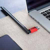 TP-LINK TL-WN726 150M高增益无线USB网卡,外置1根5dBi天线,可旋转 无线USB网卡
